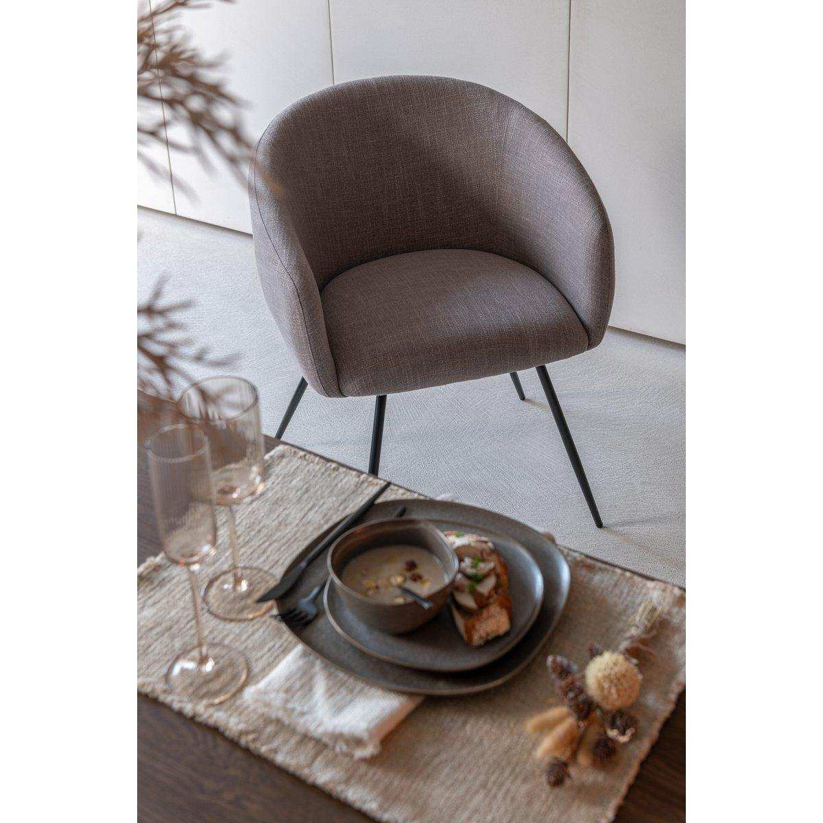J-Line Stuhl Wales Stahl/Schaum Taupe - HomeDesign Knaus