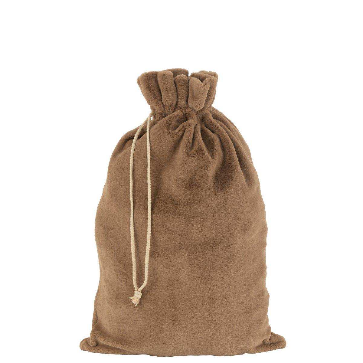 J-Line Tasche Weihnachten Weiches Textil Braun Groß - HomeDesign Knaus