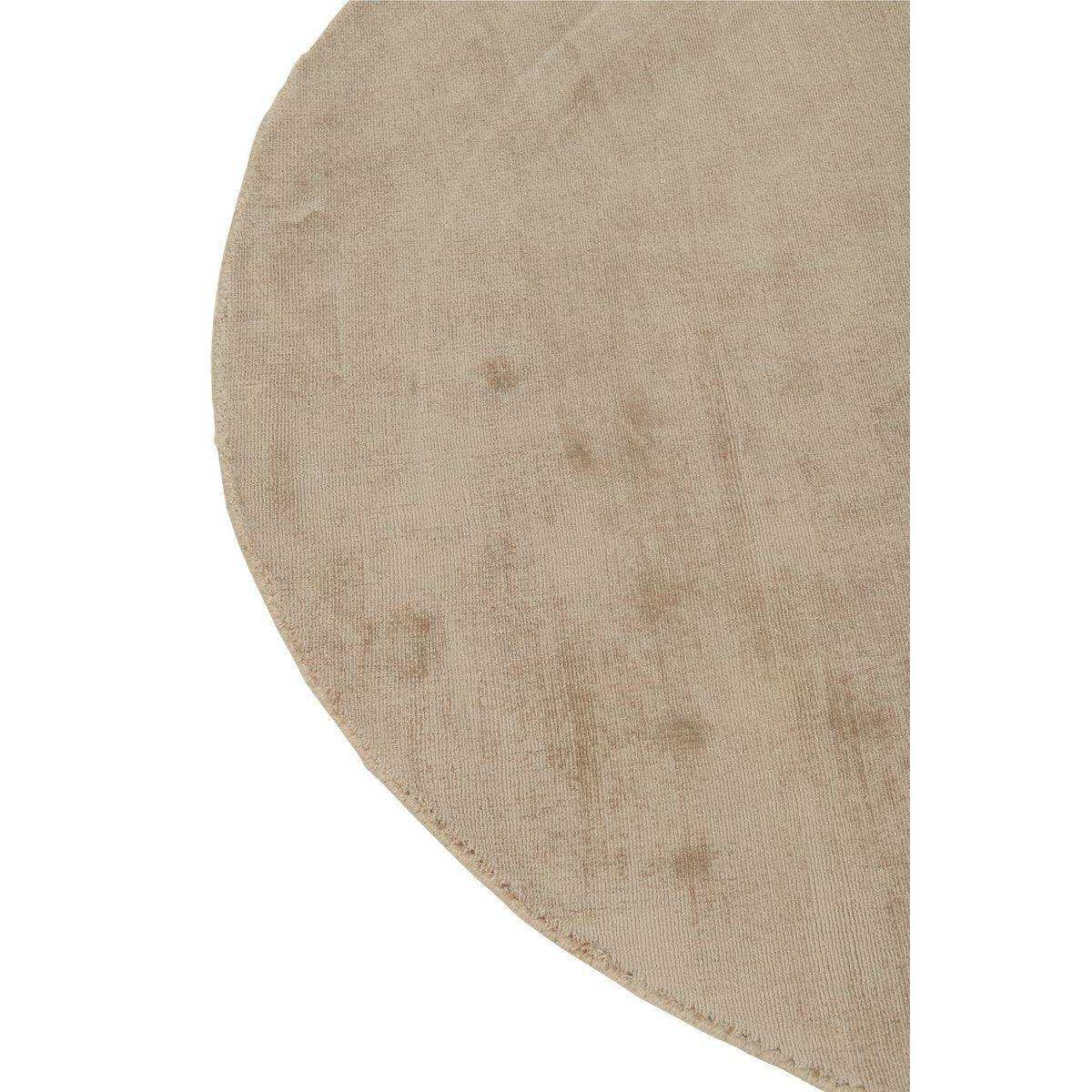 J-Line Teppich Rund Handgefertigt - Viskose - Beige - HomeDesign Knaus