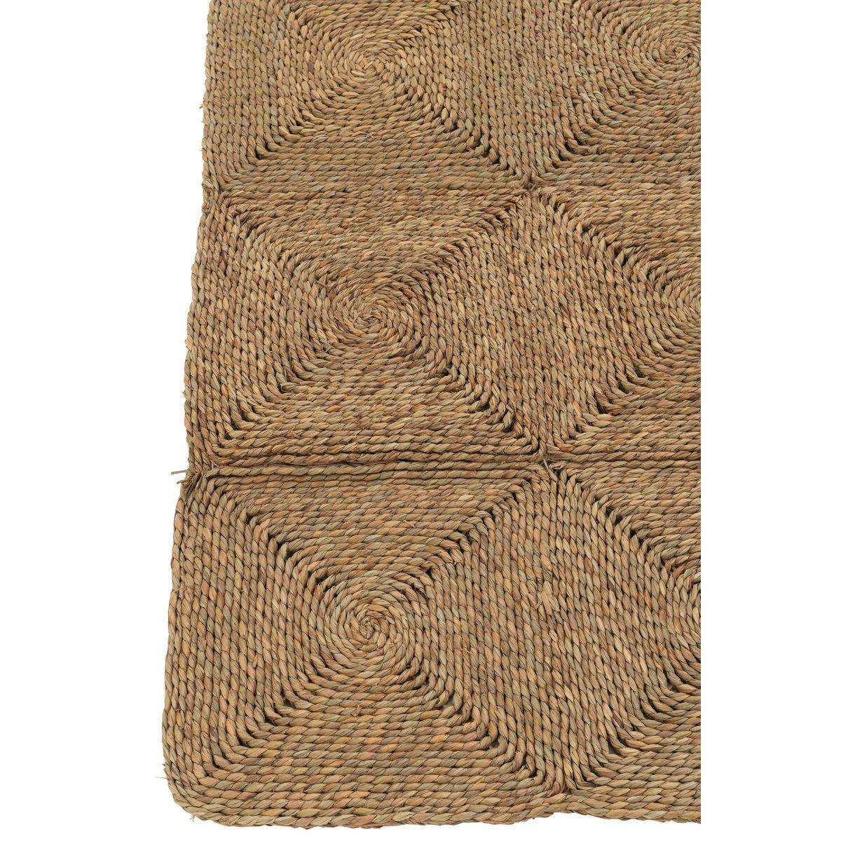J-Line Teppich Squares Woven Rope – Polyester – Natur - HomeDesign Knaus