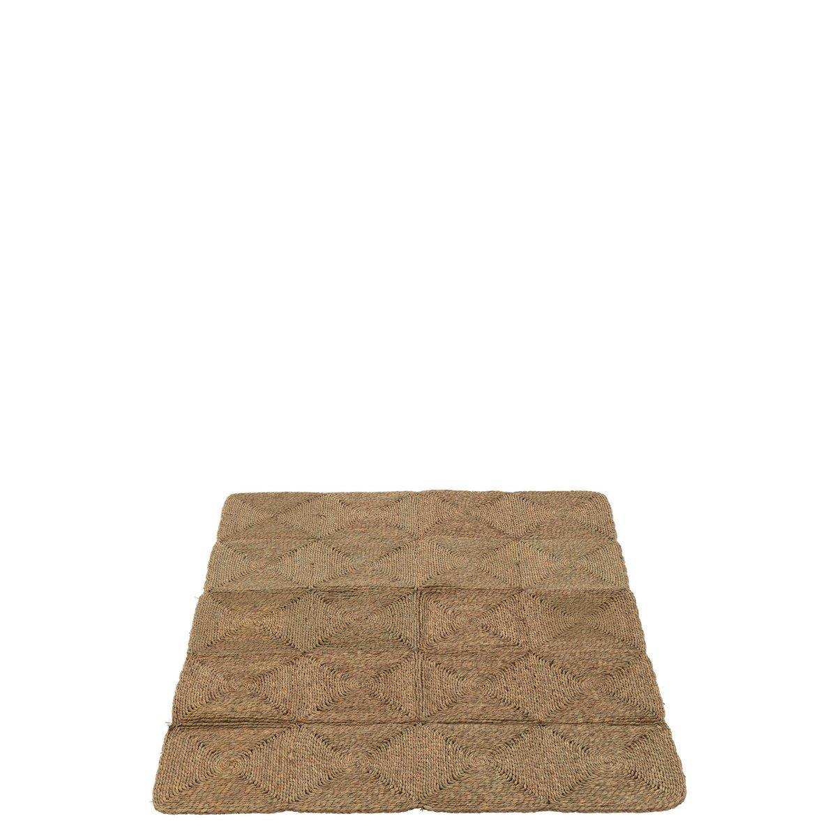 J-Line Teppich Squares Woven Rope – Polyester – Natur - HomeDesign Knaus