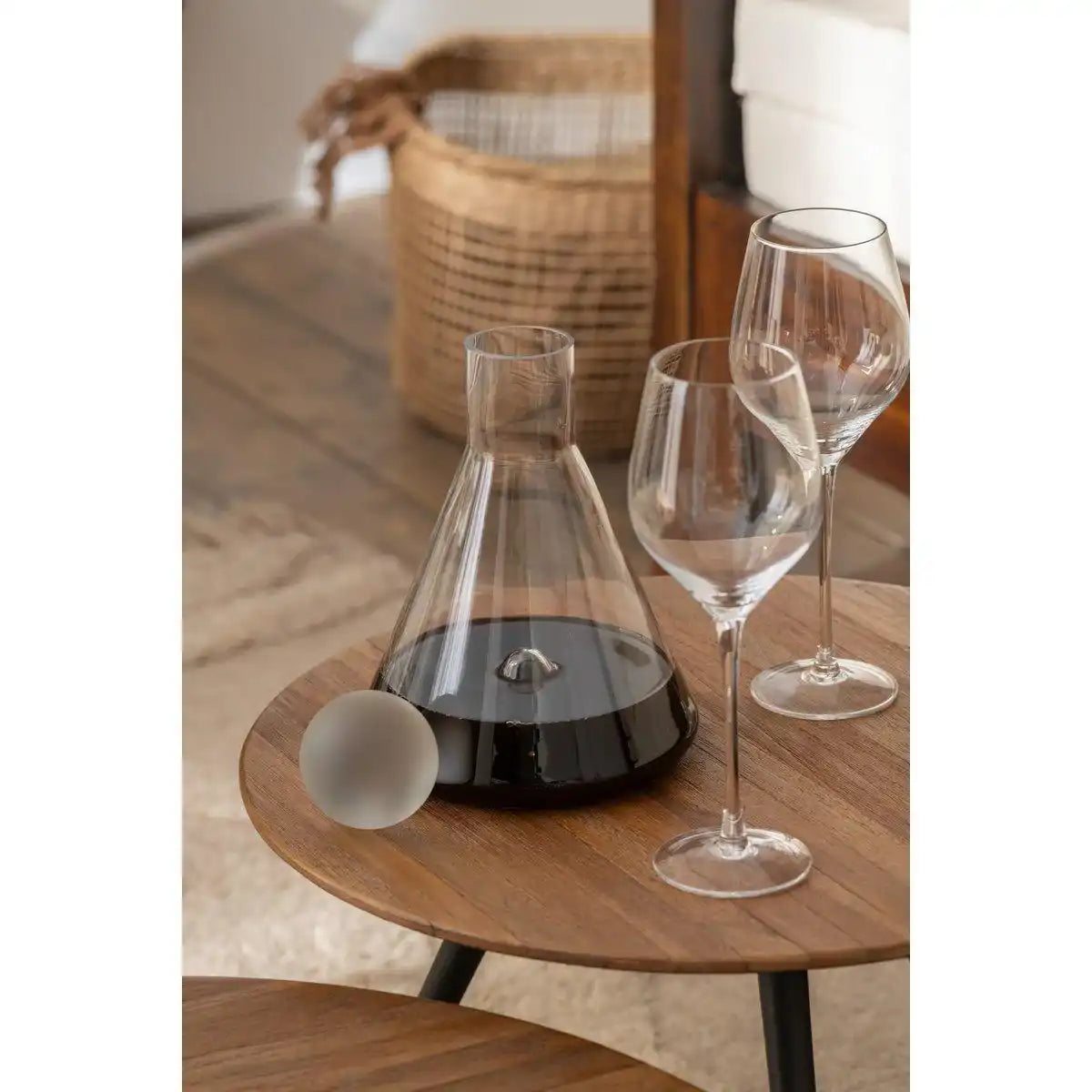 J-Line Tisch rund aus recyceltem Teakholz – Holz – natur – - HomeDesign Knaus