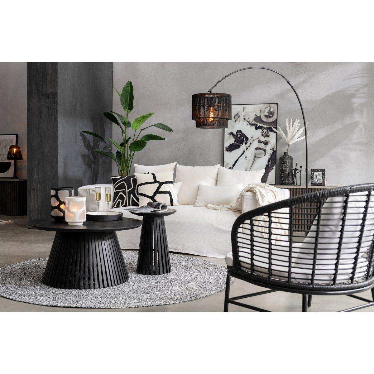 J-Line Tisch Vincent – Holz – Schwarz – klein - HomeDesign Knaus