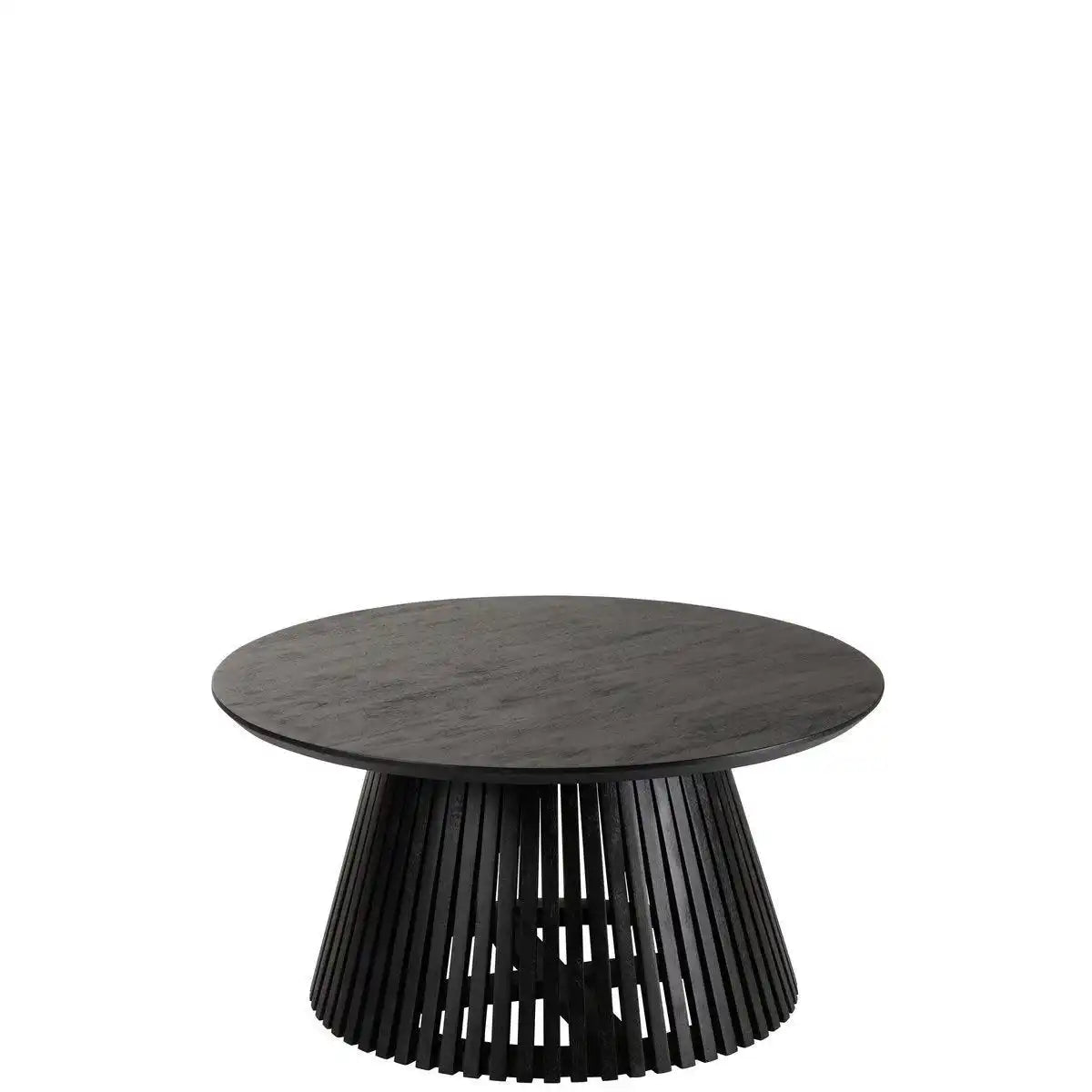 J-Line Tisch Vincent Mangoholz Schwarz Medium - HomeDesign Knaus