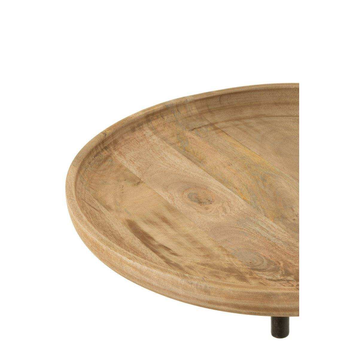 J-Line Tisch Wand Drehbar Rund Holz/Metall Natur - HomeDesign Knaus