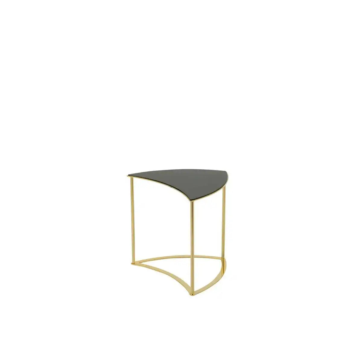 J-Line Tische Tornado – Metall/Glas – Gold – 6er-Set - HomeDesign Knaus