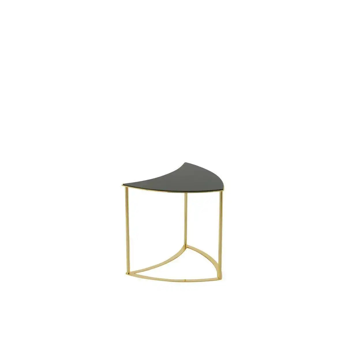 J-Line Tische Tornado – Metall/Glas – Gold – 6er-Set - HomeDesign Knaus