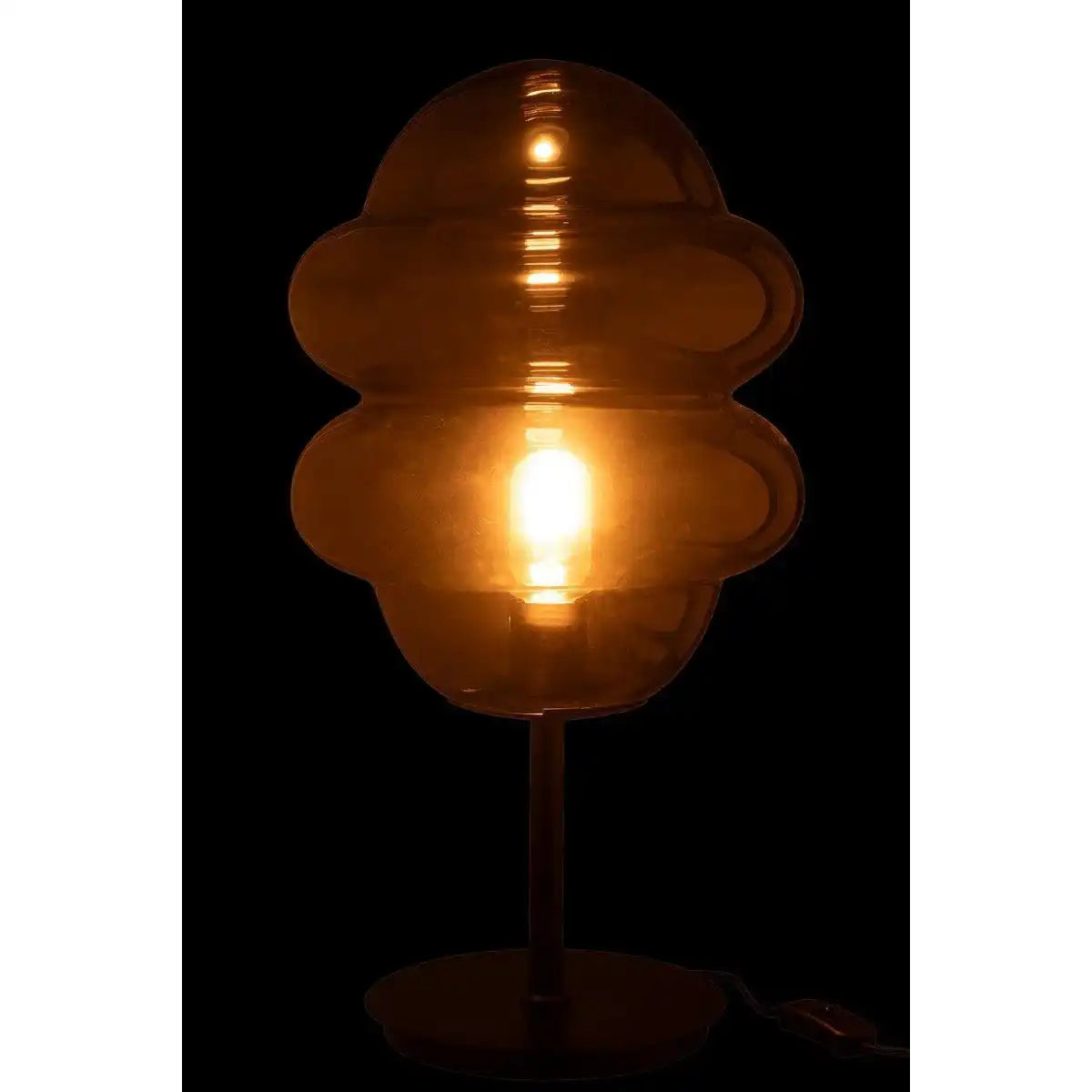 J-Line Tischlampe Honey Spoon Glas Grau - HomeDesign Knaus