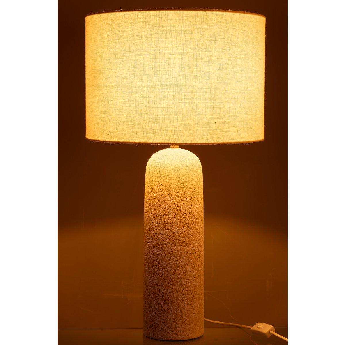 J-Line Tischlampe Isla Terrakotta Weiß - HomeDesign Knaus