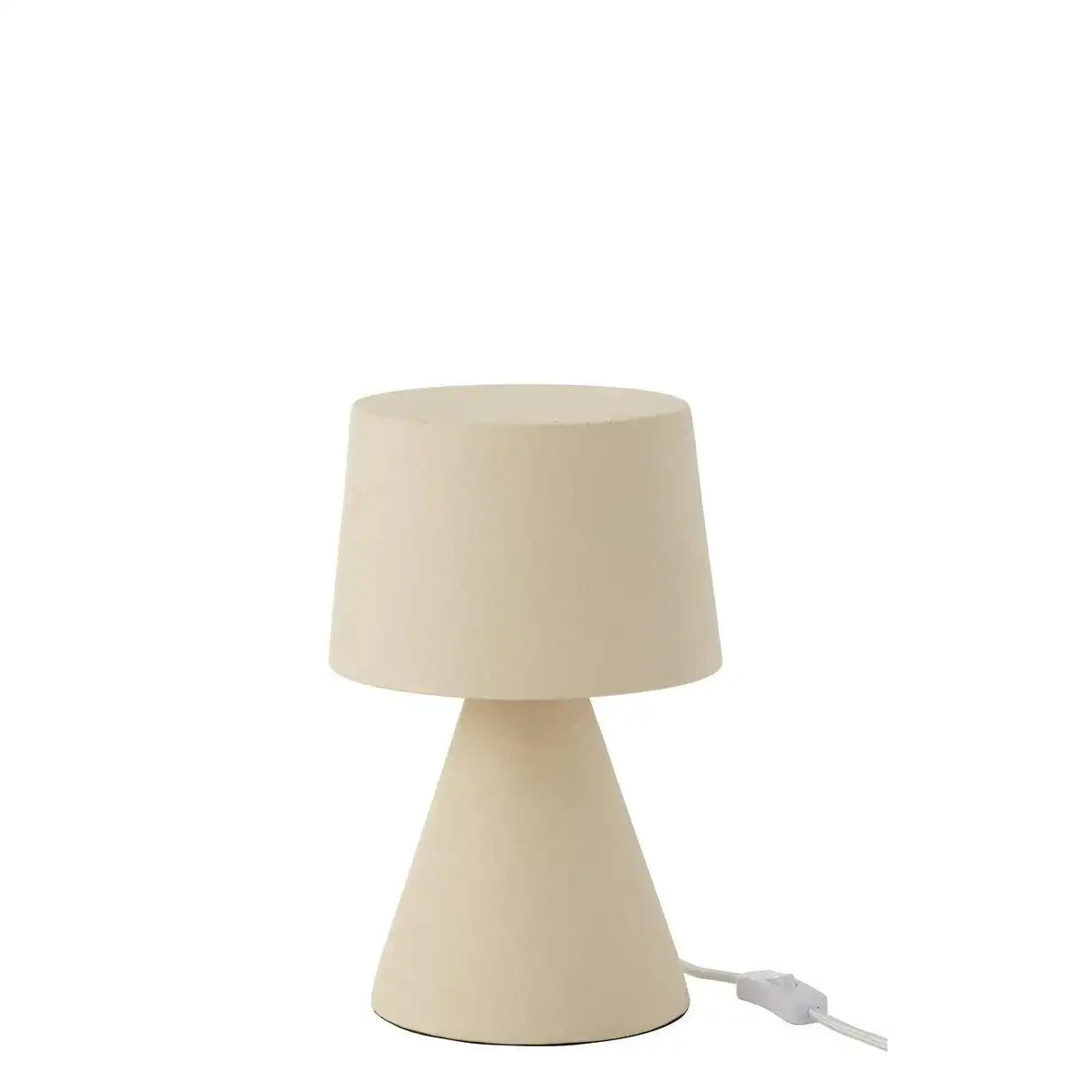 J-Line Tischlampe, kleiner Schirm, Steingut, Beige - HomeDesign Knaus