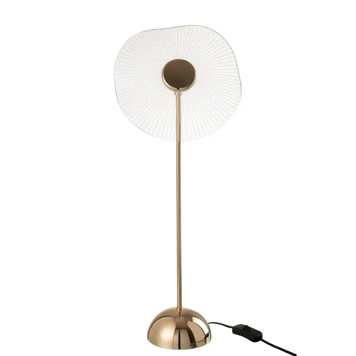 J-Line Tischlampe LED Blumenmetall/Kunststoff Gold groß - HomeDesign Knaus