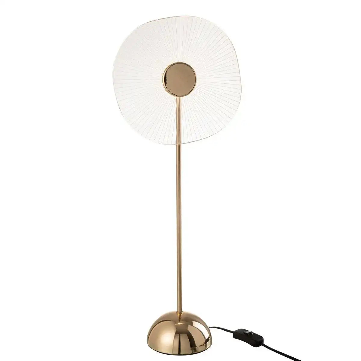 J-Line Tischlampe LED Blumenmetall/Kunststoff Gold groß - HomeDesign Knaus