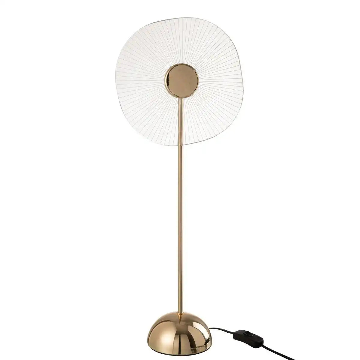 J-Line Tischlampe LED Blumenmetall/Kunststoff Gold groß - HomeDesign Knaus