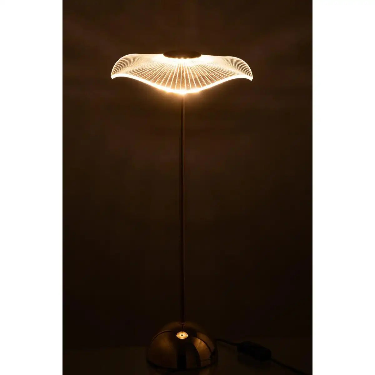 J-Line Tischlampe LED Blumenmetall/Kunststoff Gold groß - HomeDesign Knaus