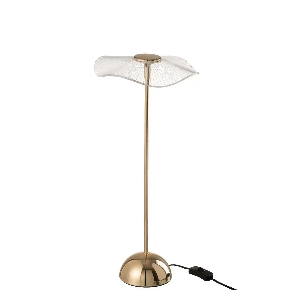 J-Line Tischlampe LED Blumenmetall/Kunststoff Gold groß - HomeDesign Knaus