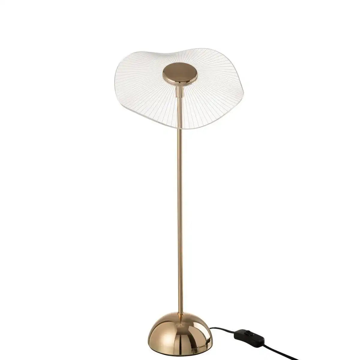 J-Line Tischlampe LED Blumenmetall/Kunststoff Gold groß - HomeDesign Knaus