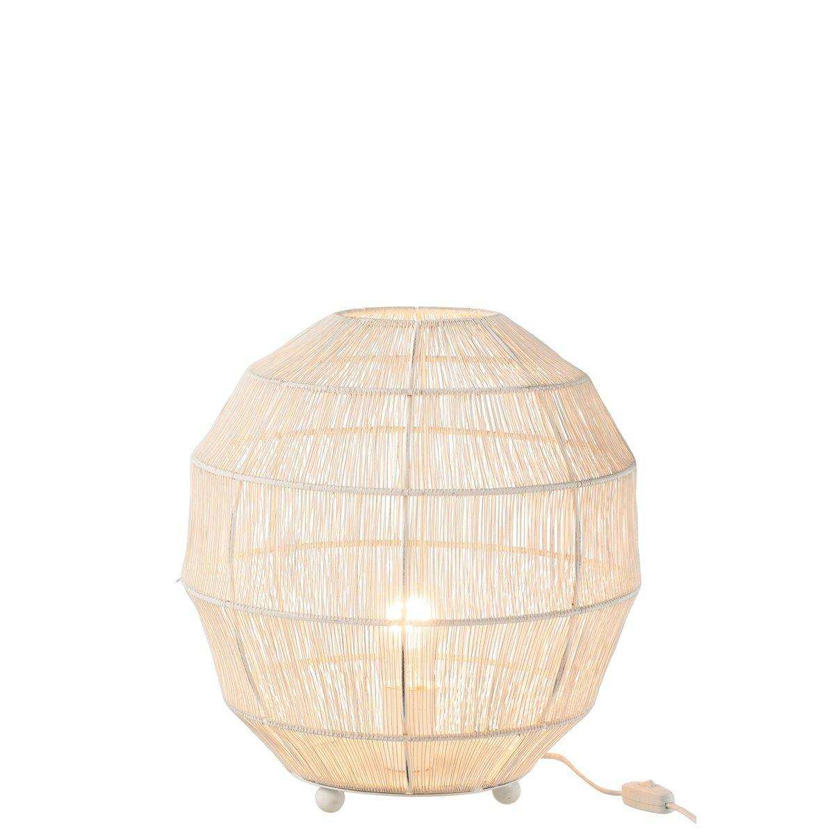 J-Line Tischlampe - Metall - Weiß - HomeDesign Knaus
