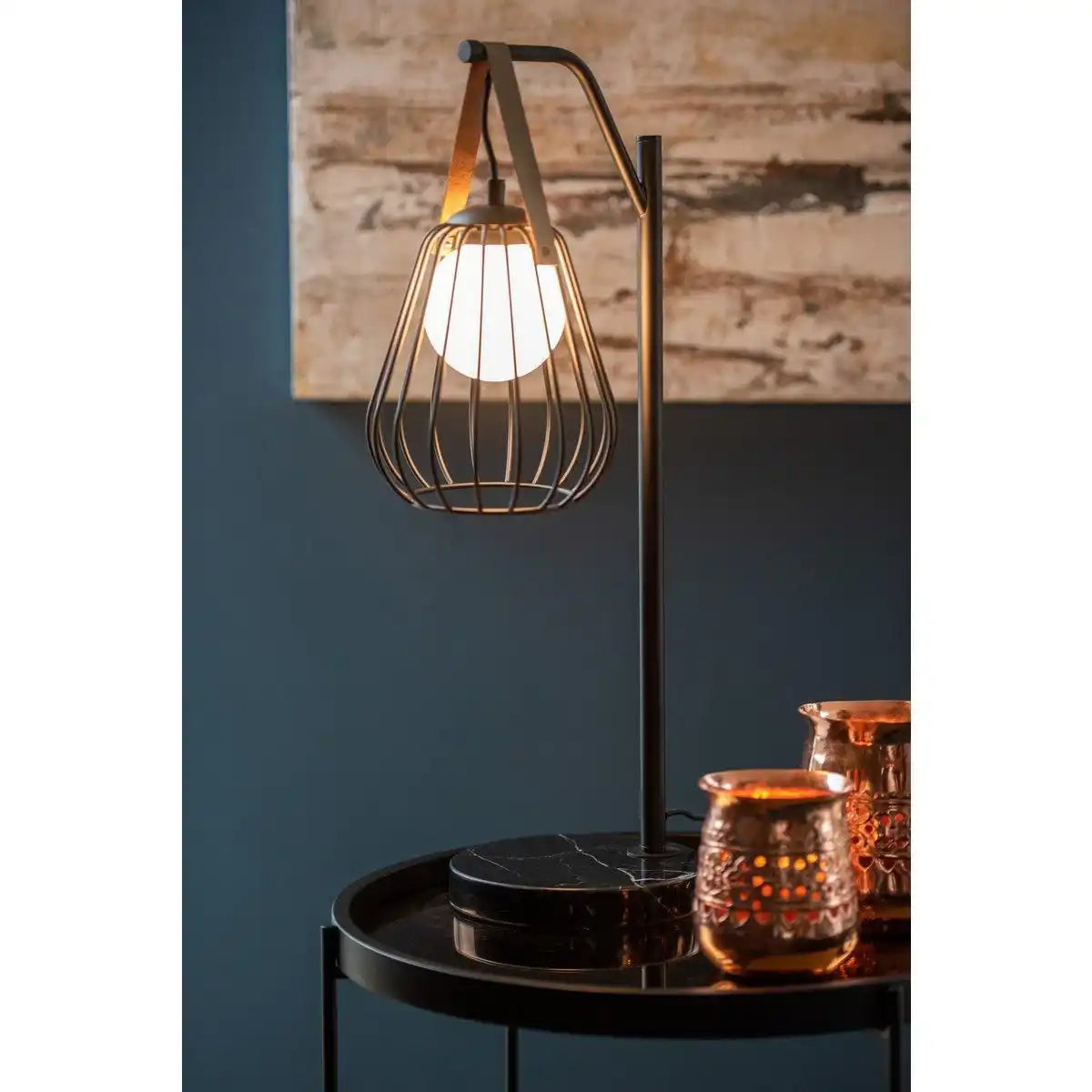 J-Line Tischlampe - Polyresin - Schwarz - HomeDesign Knaus