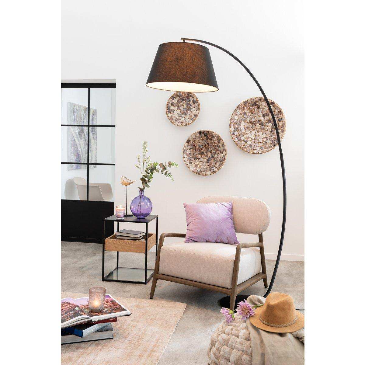 J-Line Tischleuchte Arc - Metall - Schwarz - HomeDesign Knaus