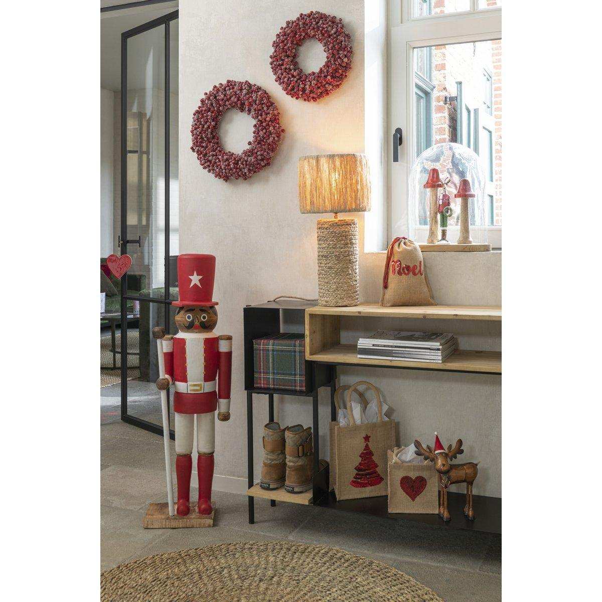 J-Line Tischleuchte Bananenblätter - Jute - Natur - HomeDesign Knaus