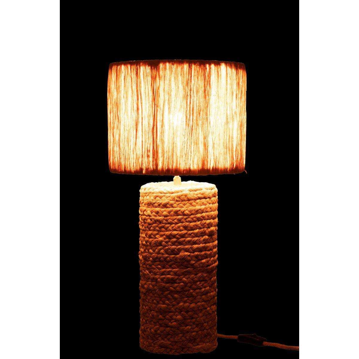 J-Line Tischleuchte Bananenblätter - Jute - Natur - HomeDesign Knaus