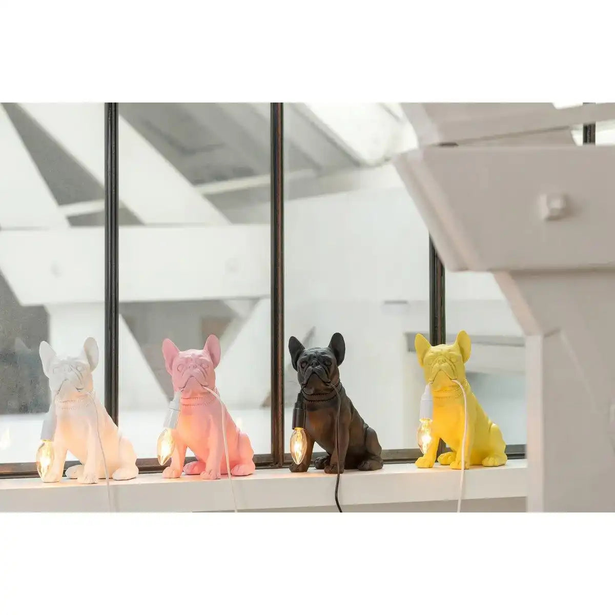 J-Line Tischleuchte Bulldog – Polyresin – Schwarz - HomeDesign Knaus