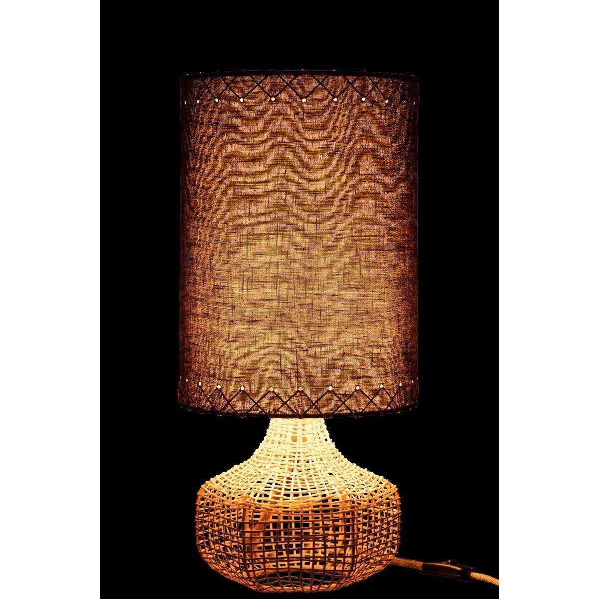 J-Line Tischleuchte Ibiza - Jute - Braun - Groß - HomeDesign Knaus