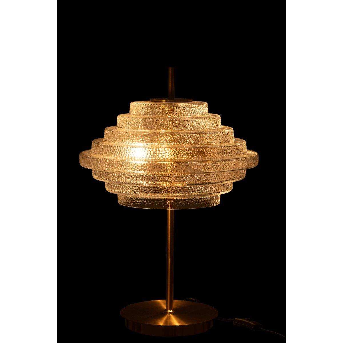 J-Line Tischleuchte LED Gold Metall/Glas durchscheinend - HomeDesign Knaus