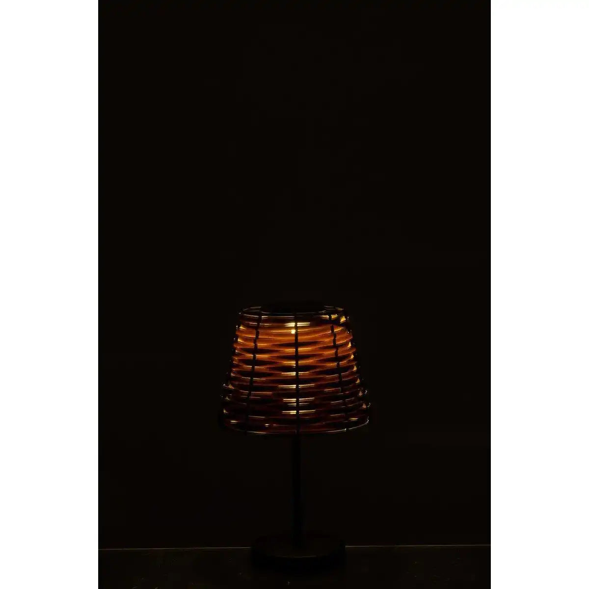 J-Line Tischleuchte LED Solarenergie Kunststoff Braun - HomeDesign Knaus