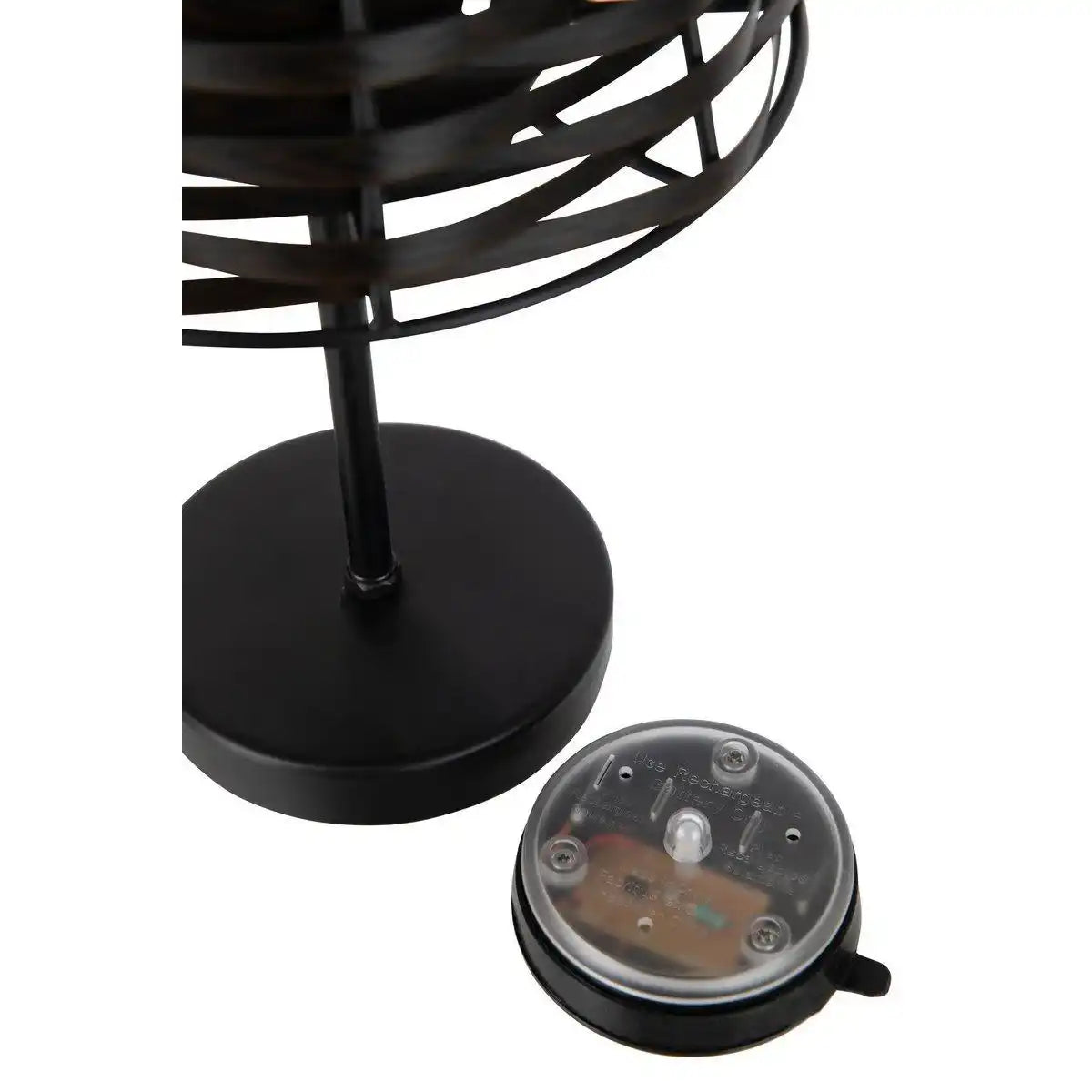 J-Line Tischleuchte LED Solarenergie Kunststoff Braun - HomeDesign Knaus