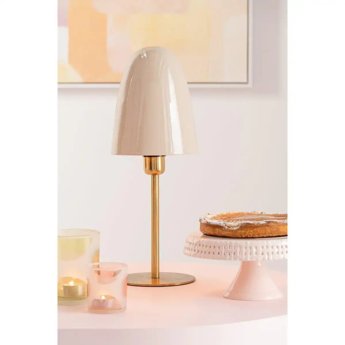 J-Line Tischleuchte - Metall - Beige/Gold - HomeDesign Knaus