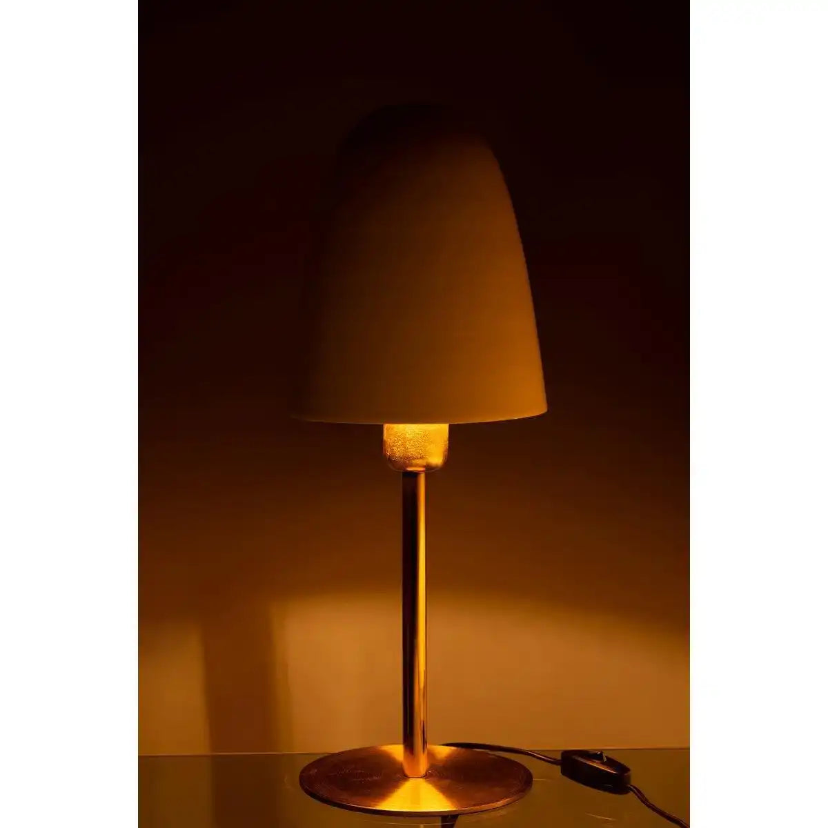 J-Line Tischleuchte - Metall - Weiß/Gold - HomeDesign Knaus