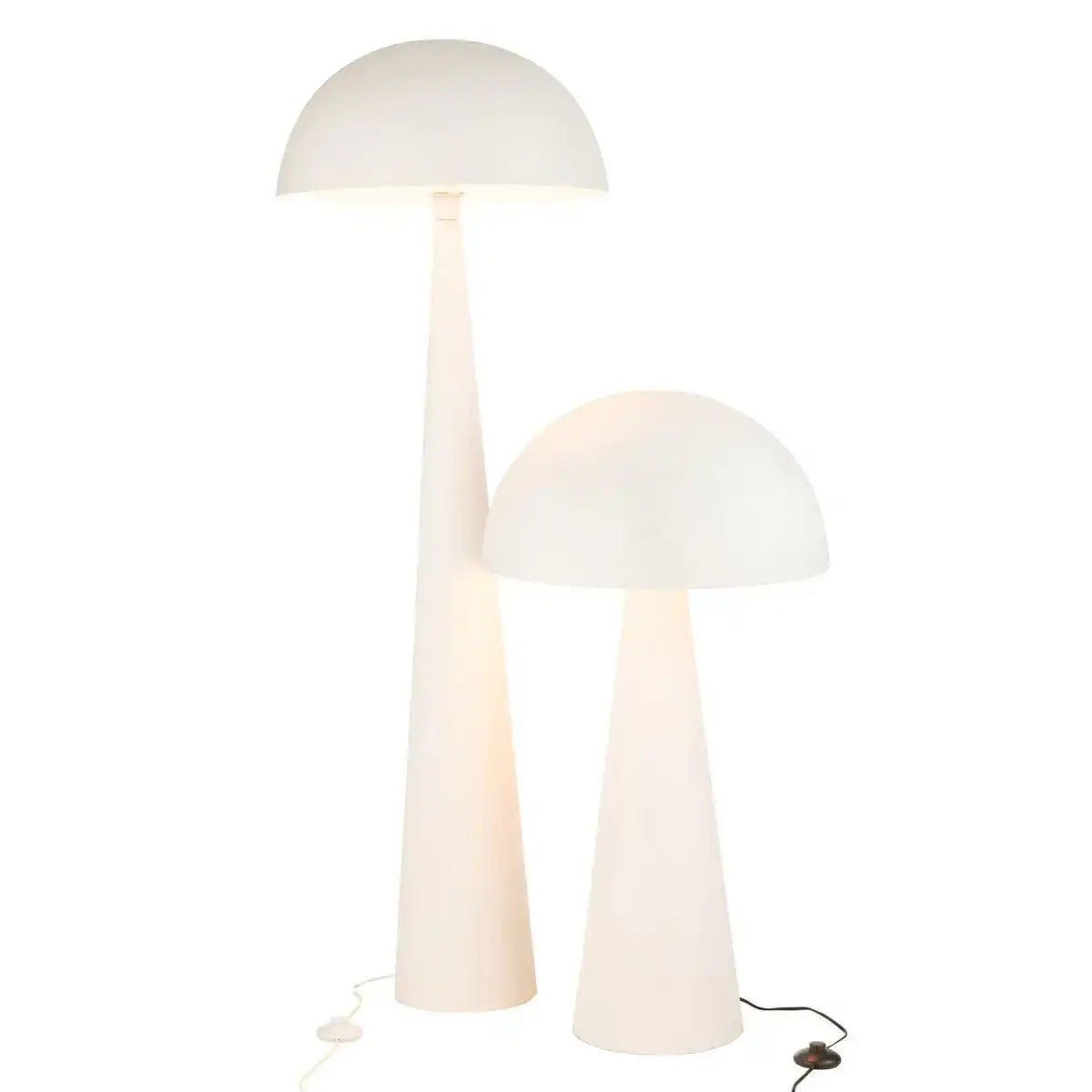 J-Line Tischleuchte Mushroom – Metall – Weiß – groß - HomeDesign Knaus
