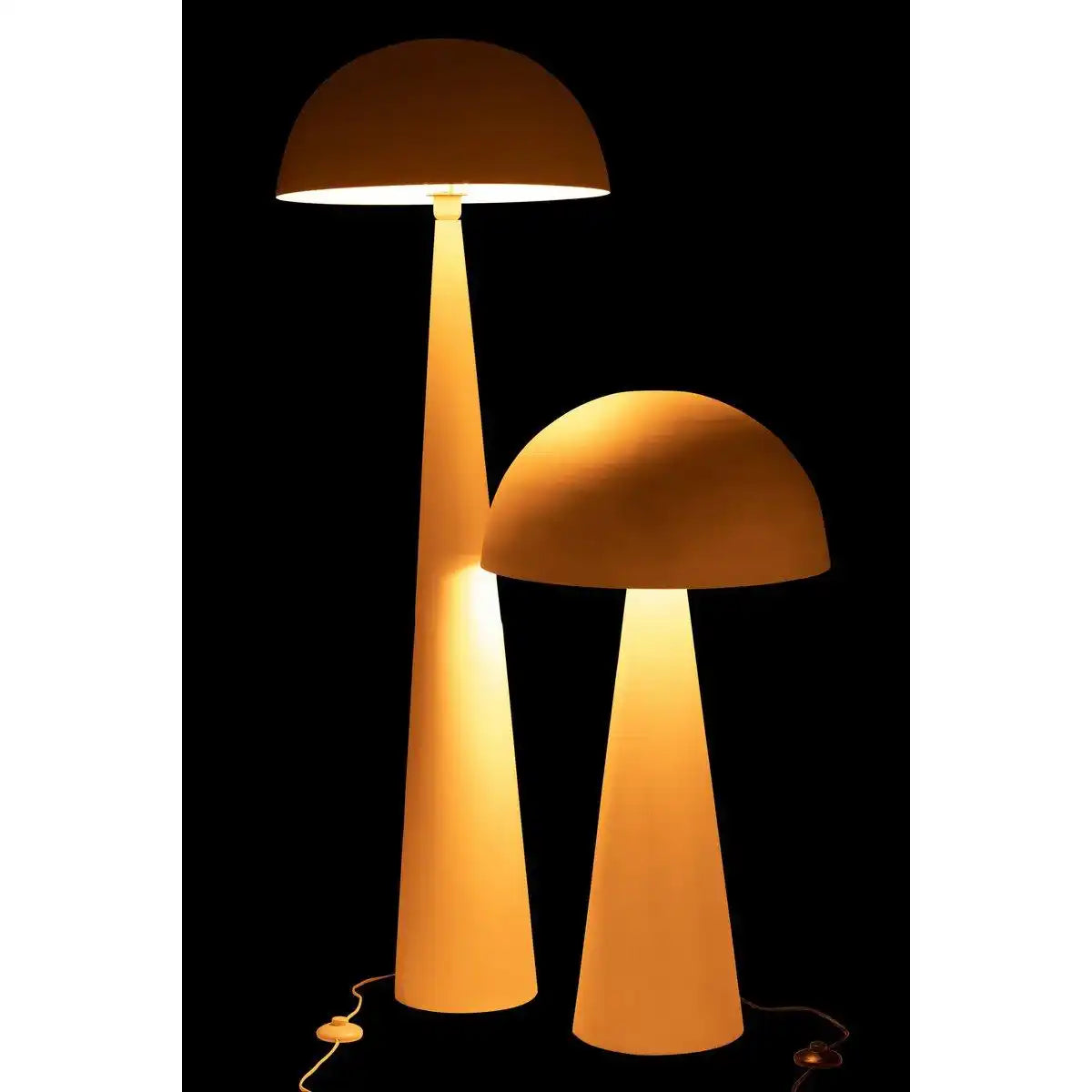 J-Line Tischleuchte Mushroom – Metall – Weiß – groß - HomeDesign Knaus