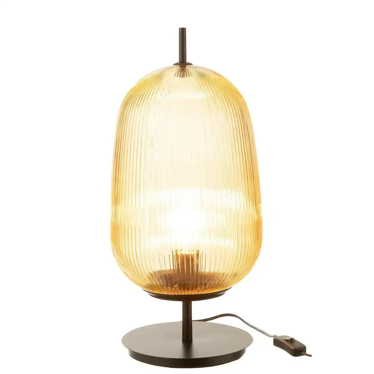 J-Line Tischleuchte Oasis – Glas – Gelb – groß - HomeDesign Knaus