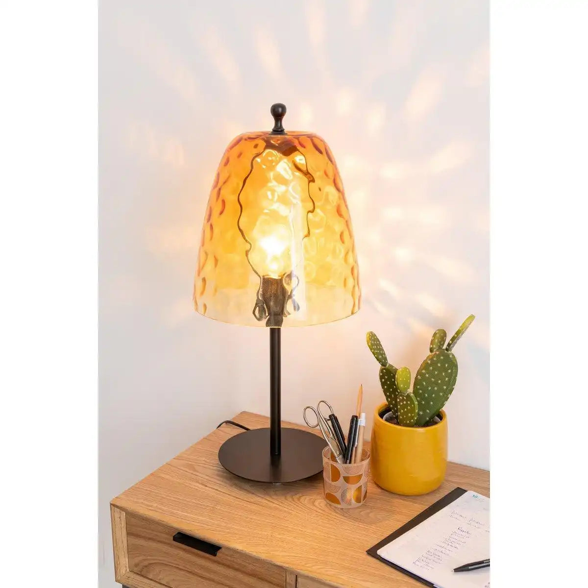 J-Line Tischleuchte Oceane - Glas - Gelb - HomeDesign Knaus
