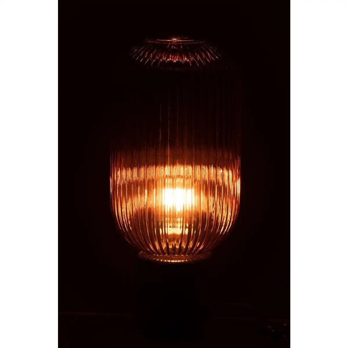 J-Line Tischleuchte Yufo Lang - Glas/Marmor - Rot/Zwart - HomeDesign Knaus