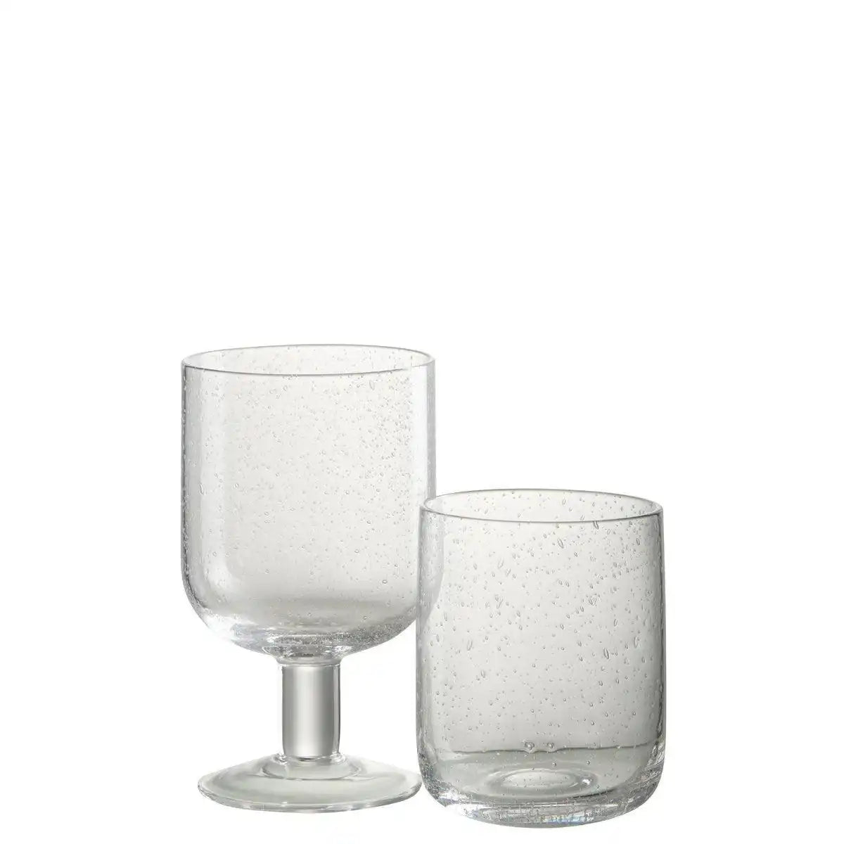 J-Line Tommy Weinglas - Glas - transparent - - HomeDesign Knaus