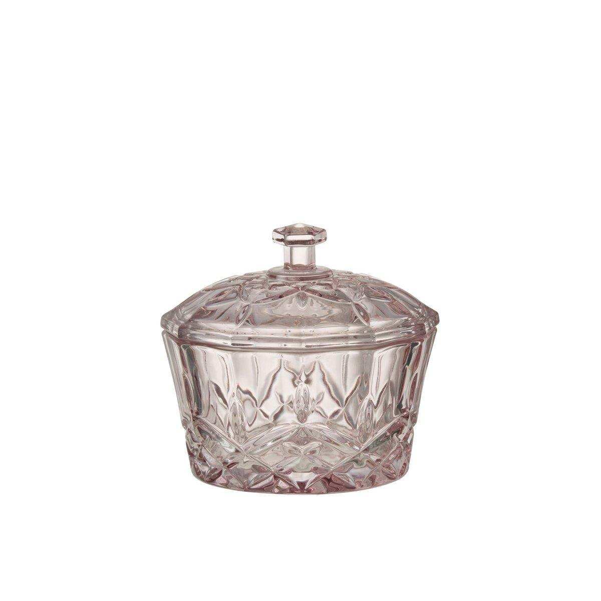 J-Line Topf Mali geschliffenes Glas Rosa - HomeDesign Knaus