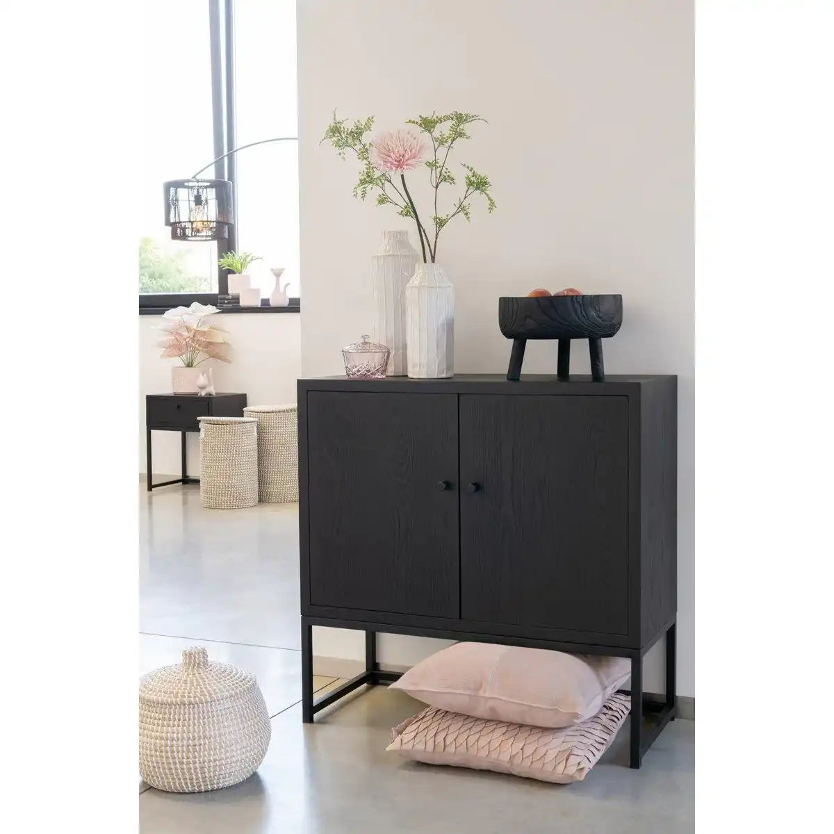 J-Line Topf Mali geschliffenes Glas Rosa - HomeDesign Knaus