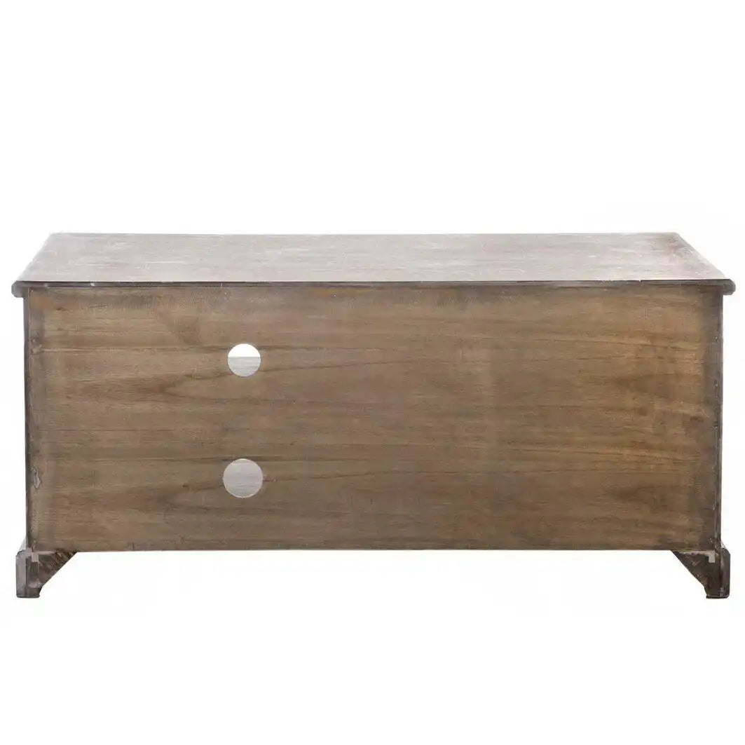 J-Line TV-Kasten + 2 Mandanten – Holz – Grau/Natur - HomeDesign Knaus