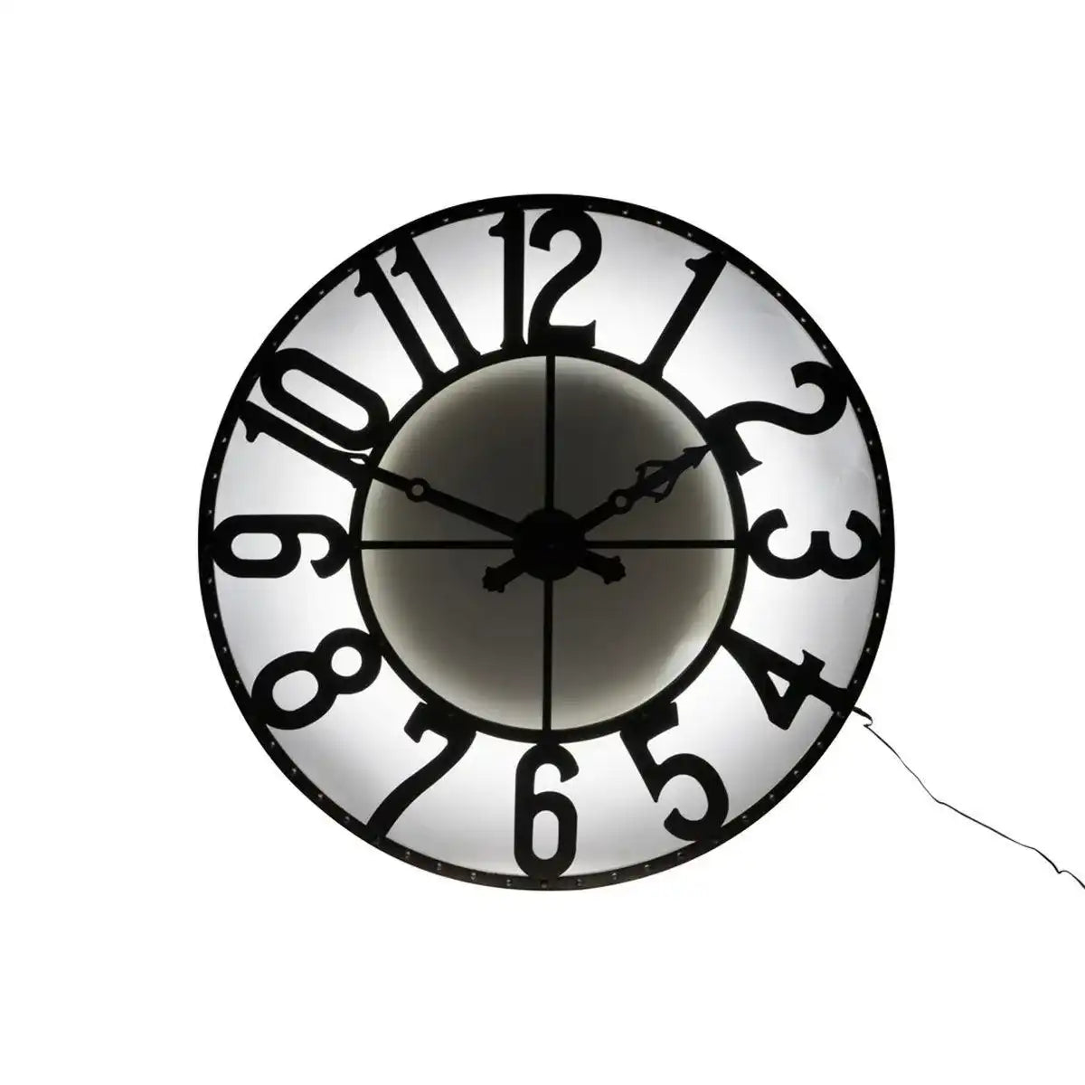 J-Line Uhr + LED-Platine - Metall - Braun - Ø 105 cm - HomeDesign Knaus