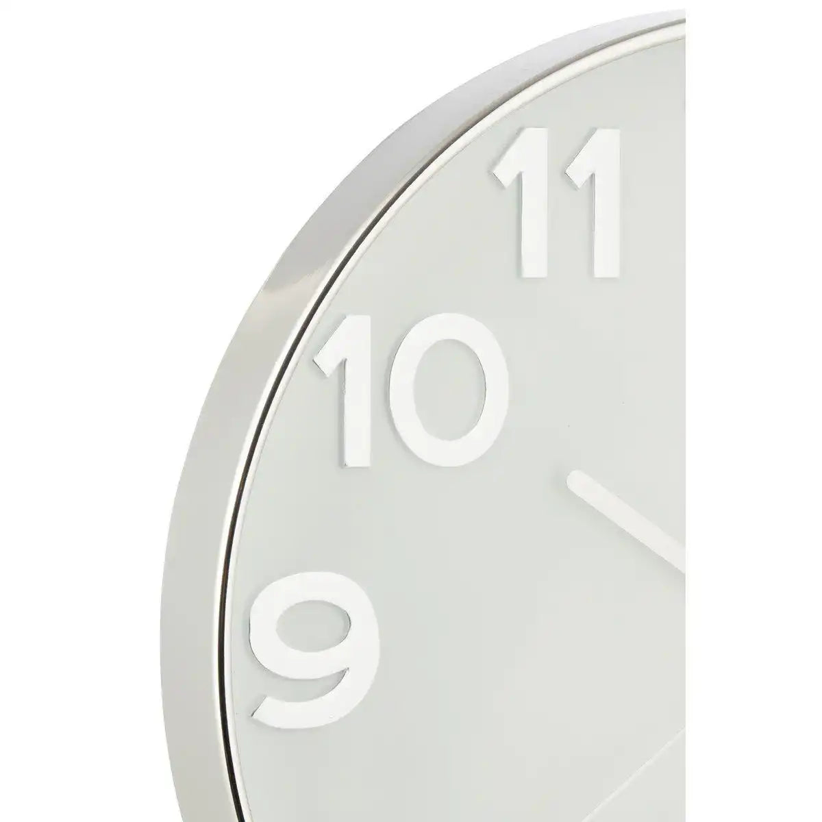 J-Line Uhr mit arabischen Ziffern – Kunststoff – Silber – Ø 40 cm - HomeDesign Knaus