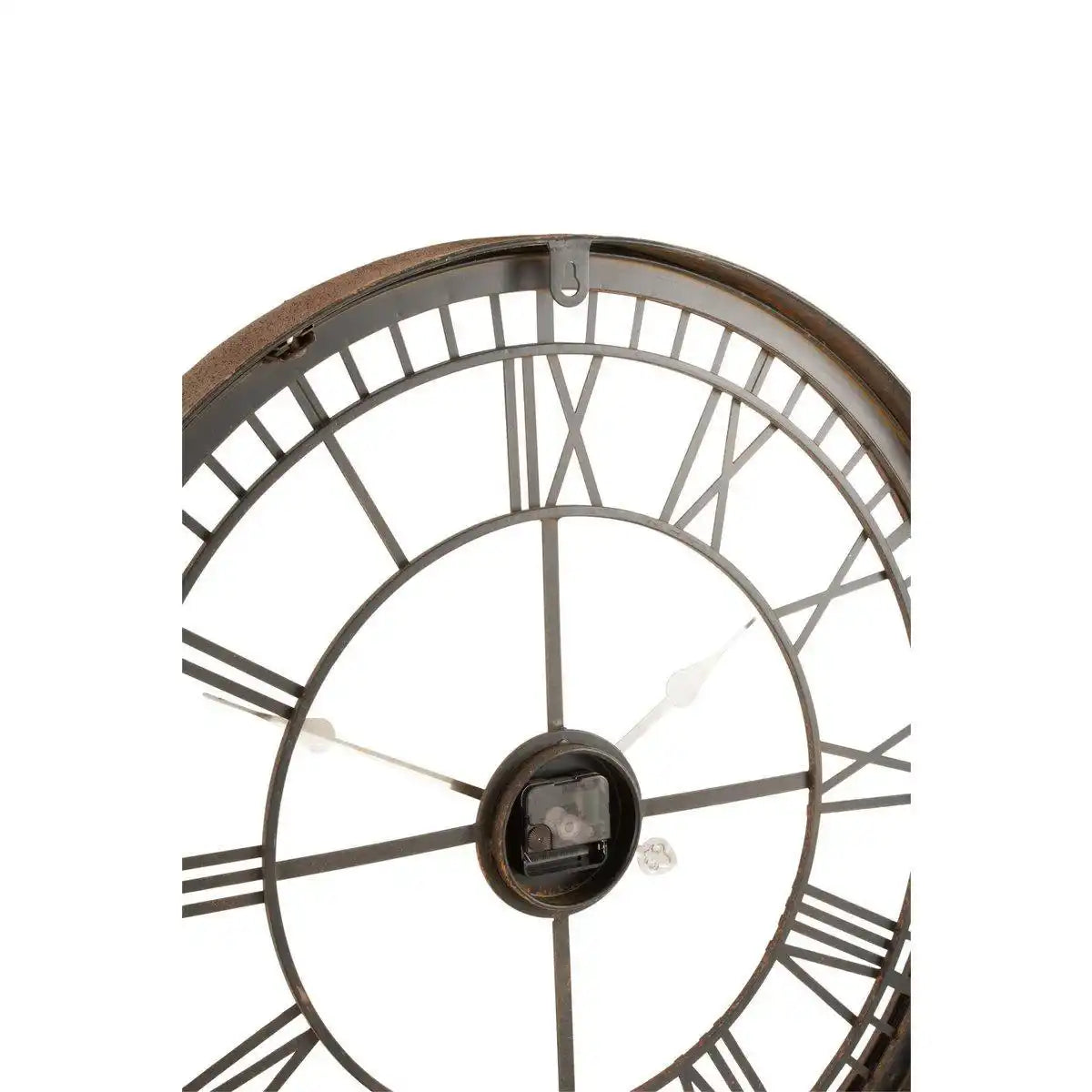 J-Line Uhr mit römischen Ziffern – Metall/Glas – Rost – Ø 67 cm - HomeDesign Knaus
