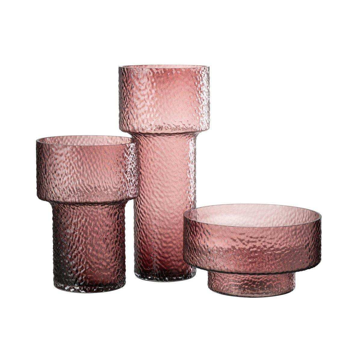 J-Line Vaas Laag Betty Glas Rose - HomeDesign Knaus