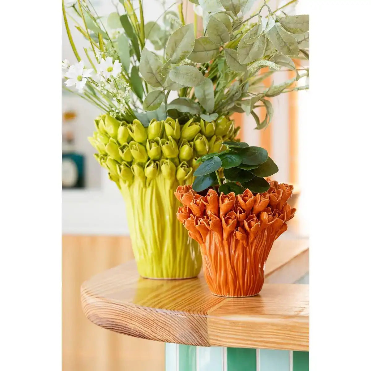 J-Line Vase Ambrosia Keramik Grün Groß - HomeDesign Knaus