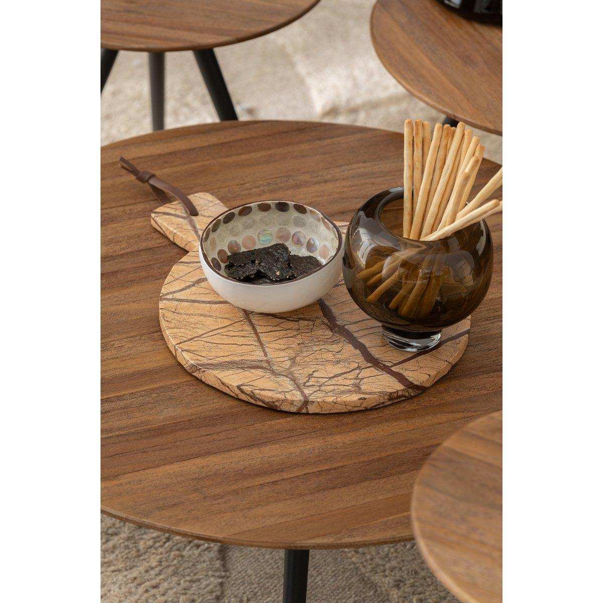 J-Line Vase auf Fuß Rund - Glas - Dunkelbraun - Klein - 13,50 cm hoch - HomeDesign Knaus
