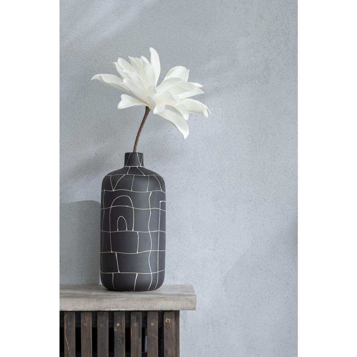 J-Line Vase Bottle Japan - Keramik - Schwarz - klein - HomeDesign Knaus