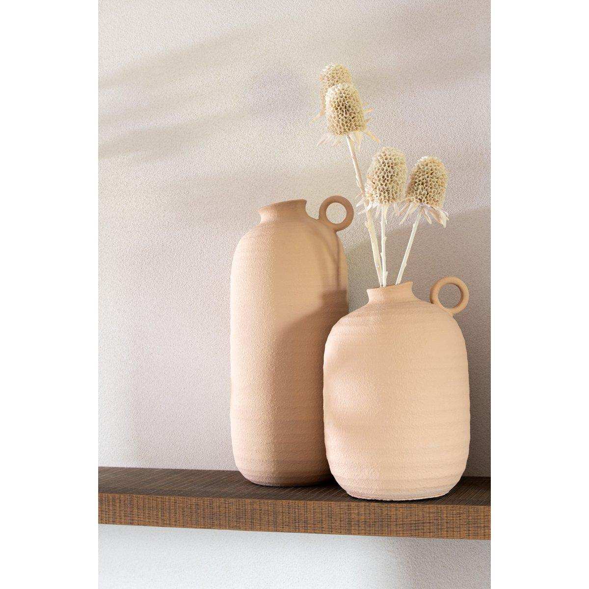 J-Line Vase Cassia Narrow Clay Beige Groß - HomeDesign Knaus