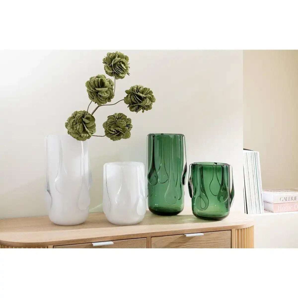 J-Line Vase Drippy Glas Grün Groß - HomeDesign Knaus